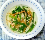 ニラとにんじんの中華スープ